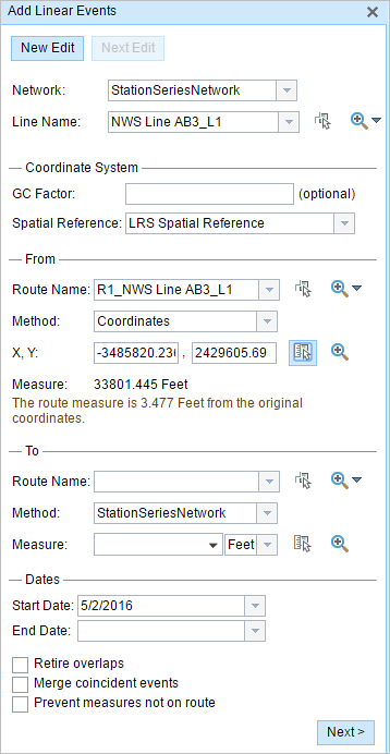 From x- and y-coordinates From x- and y-coordinates