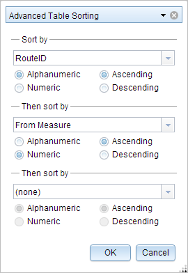 Advanced Table Sorting widget Advanced Table Sorting widget